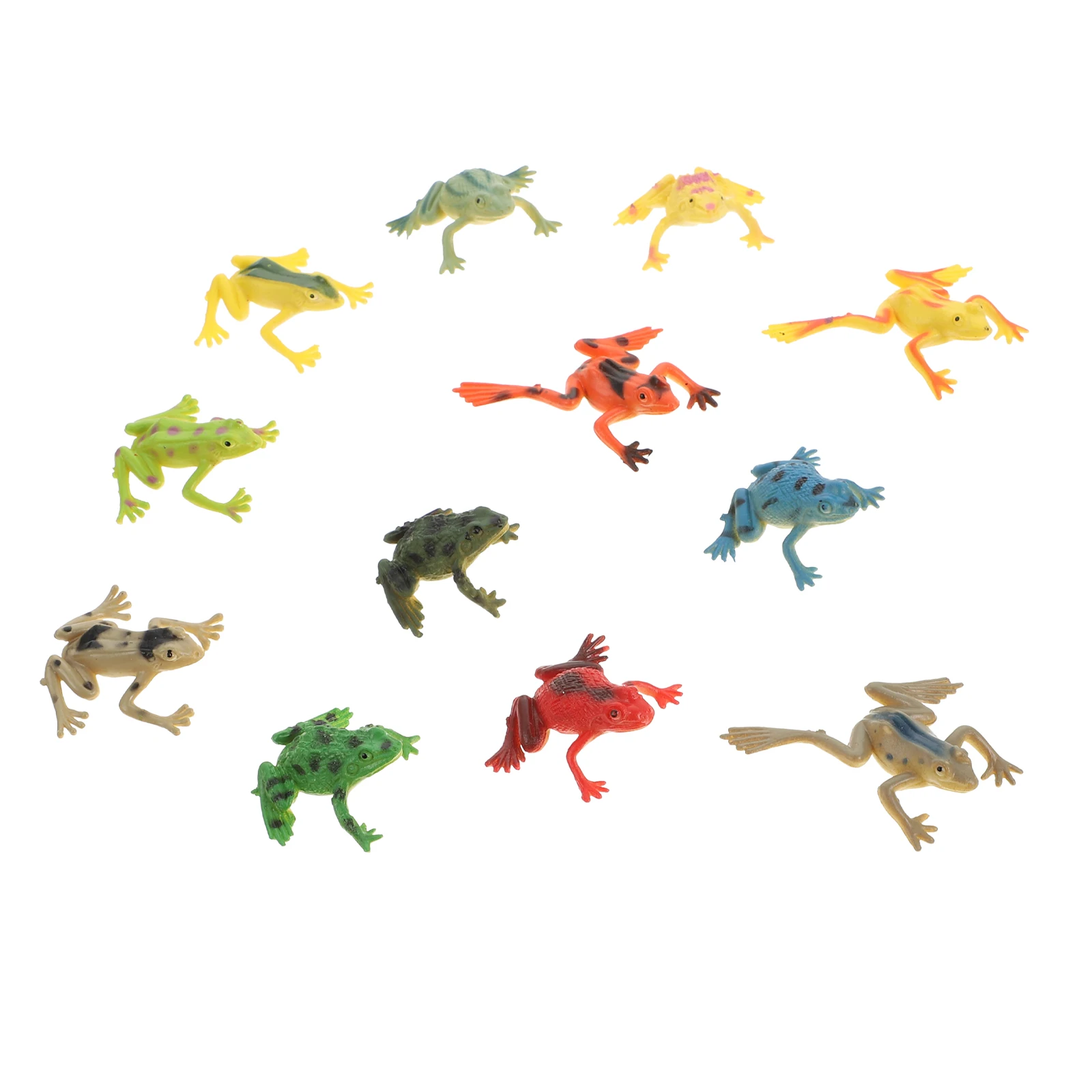 

12Pcs Children Simulation Model Toy Kids Teaching Aids Kindergarten Educational Toys Playthings Tropical Forest Frogs Toads Toys