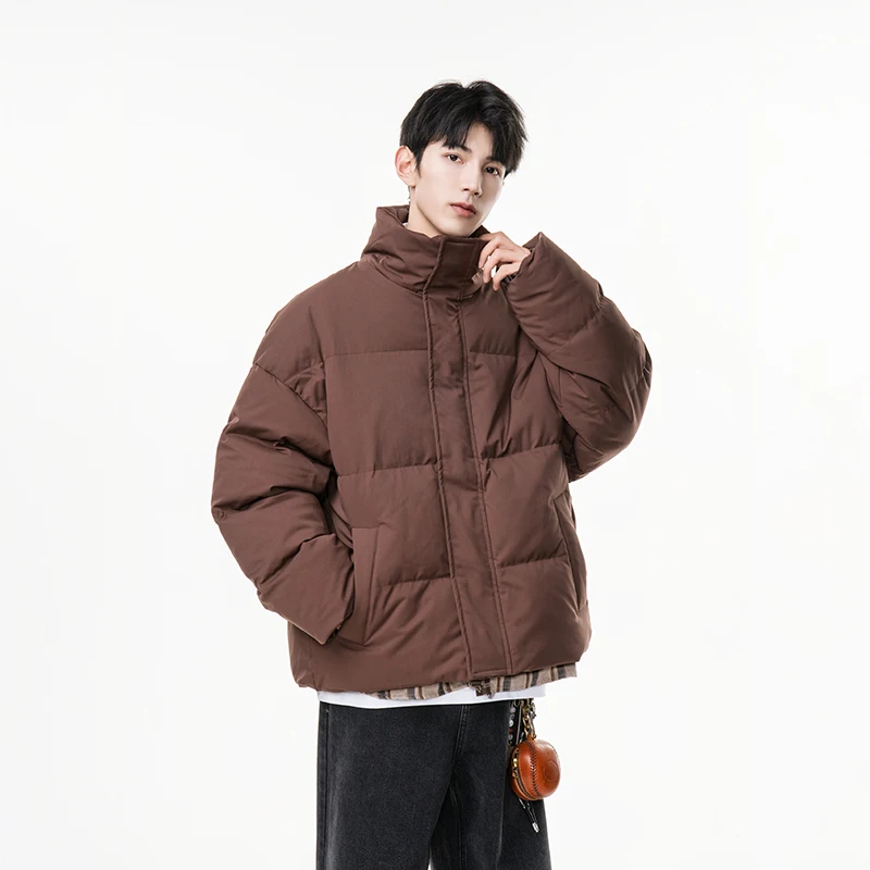 

High-Quality Men's Cotton Jacket Hot Sale Winter Thickened Bread Style Stand Collar Korean Version Couple's Clothes