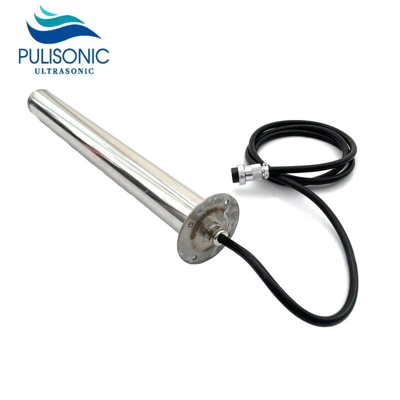 28Khz 1000W 316 Stainless Steel Tubular Ultrasonic Transducer For Industrial Metal Parts Degas Cleaner