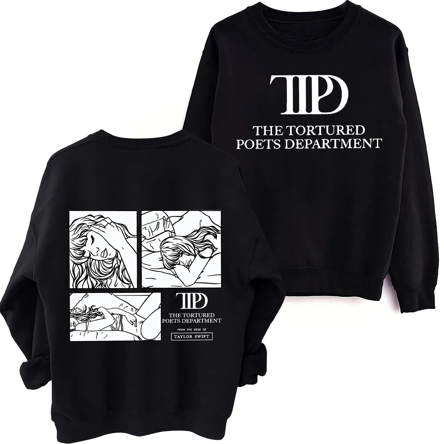 

The Tortured Poets Department Sweatshirt Man Woman Harajuku Round Neck Long Sleeve Oversized