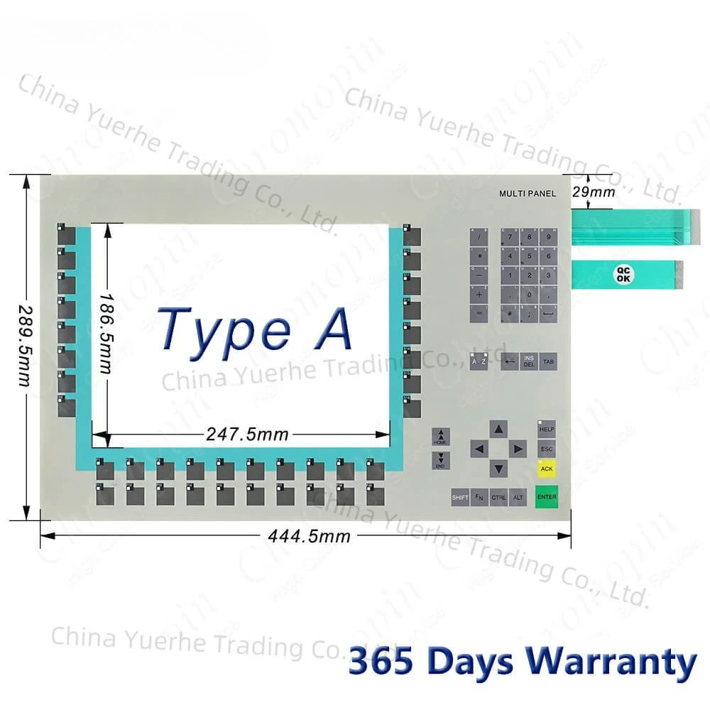 

6AV6542-0DA10-0AX0 MP370 12 KEY Membrane Keypad Switch for 6AV6 542-0DA10-0AX0 MP370 12 KEY Membrane Keyboard