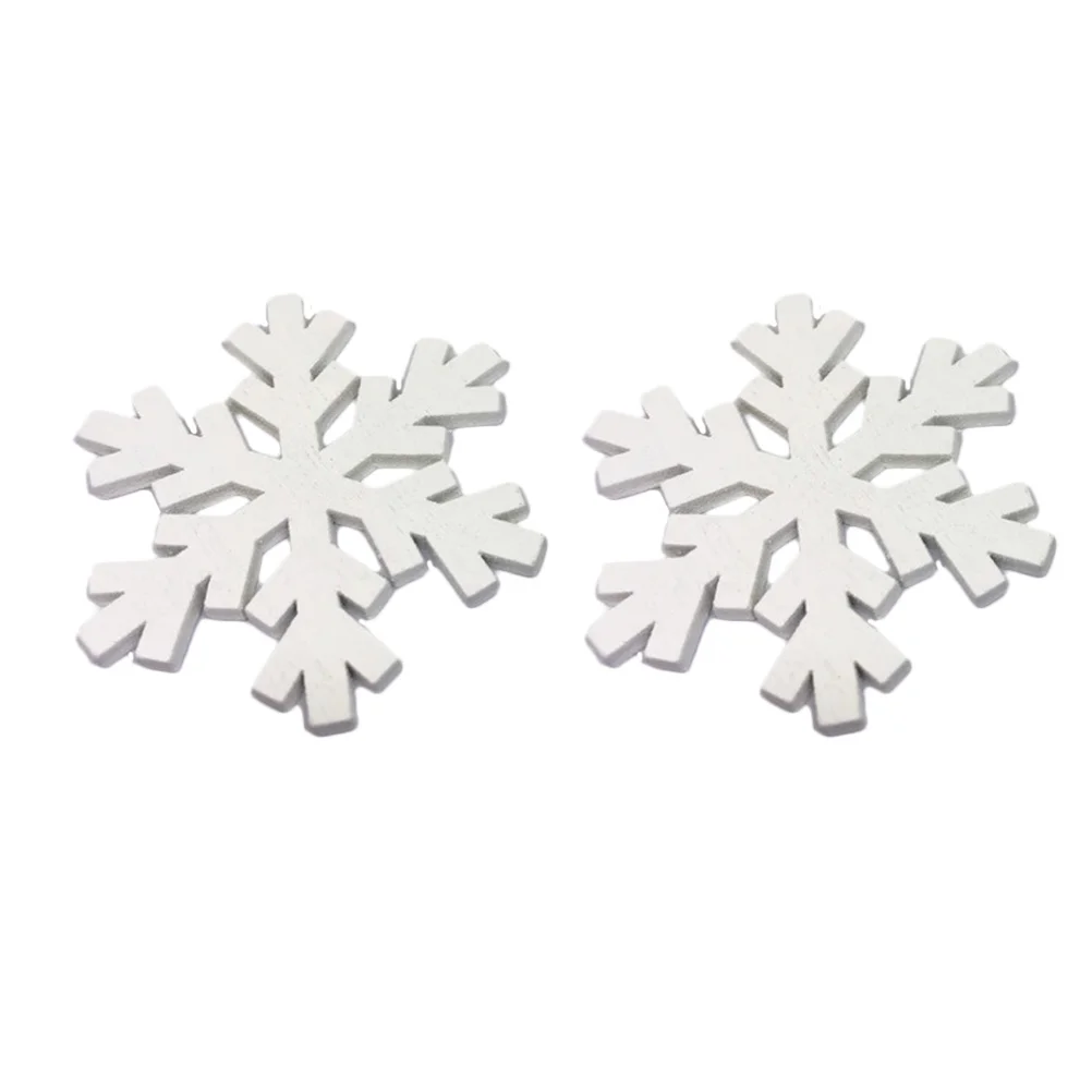 

20 PCS Christmas Decor Wooden Snowflake Decoration Snowflakes Pendant Holiday Wedding Party Décor Miniature Ornaments