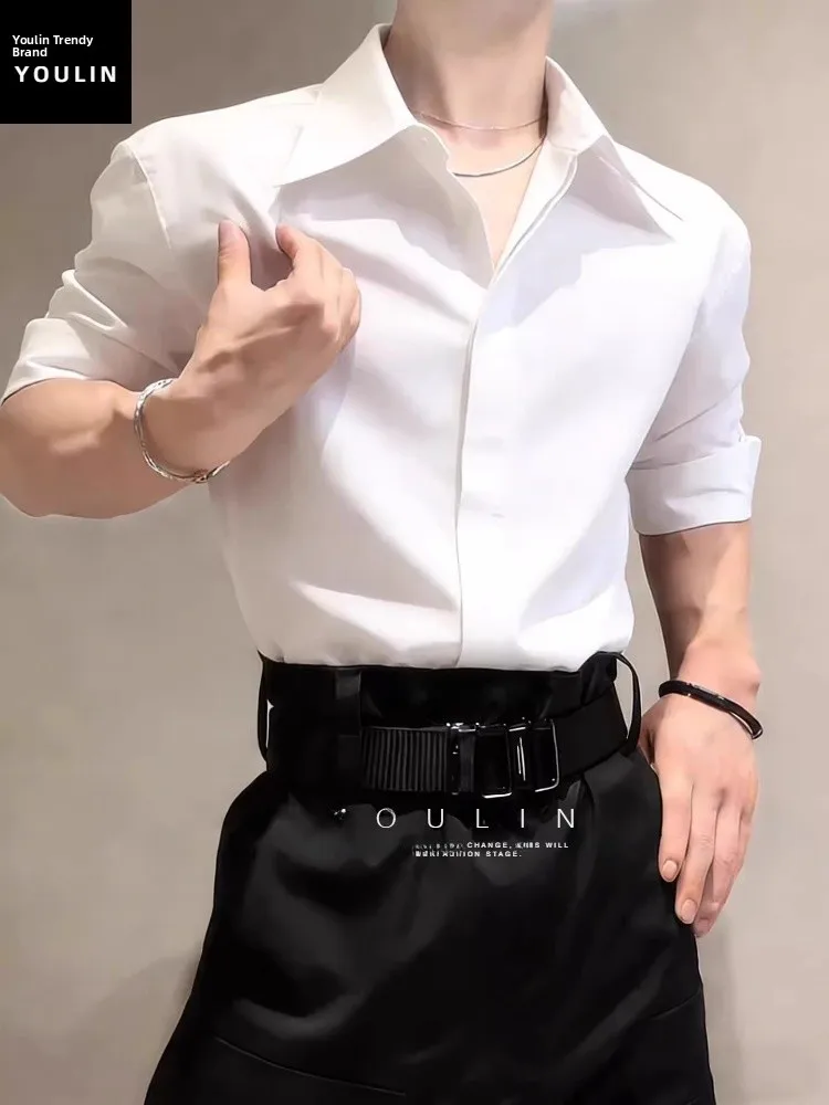 

Мужской премиум-костюм Naples White Long Sleeve: внутренняя и внешняя одежда в британском стиле, весенняя верхняя одежда, приталенный крой, молодежный тренд