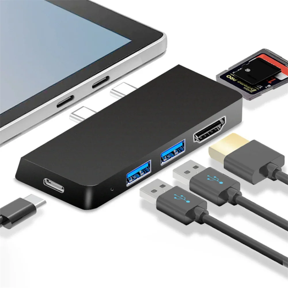 

Hub 5/6 in 1 USB Docking Station with 4K hdtv-compatible USB 3.0 Memory Card Slot Reader