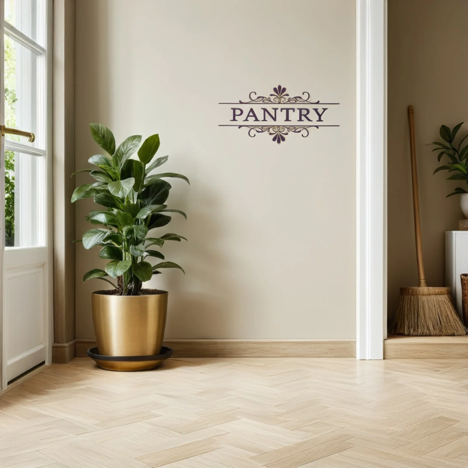 

2Sets Bathroom Vinyl Wall Decals Removable Laundry Room Door Signs Self Adhesive Waterproof Decorative Stickers Home