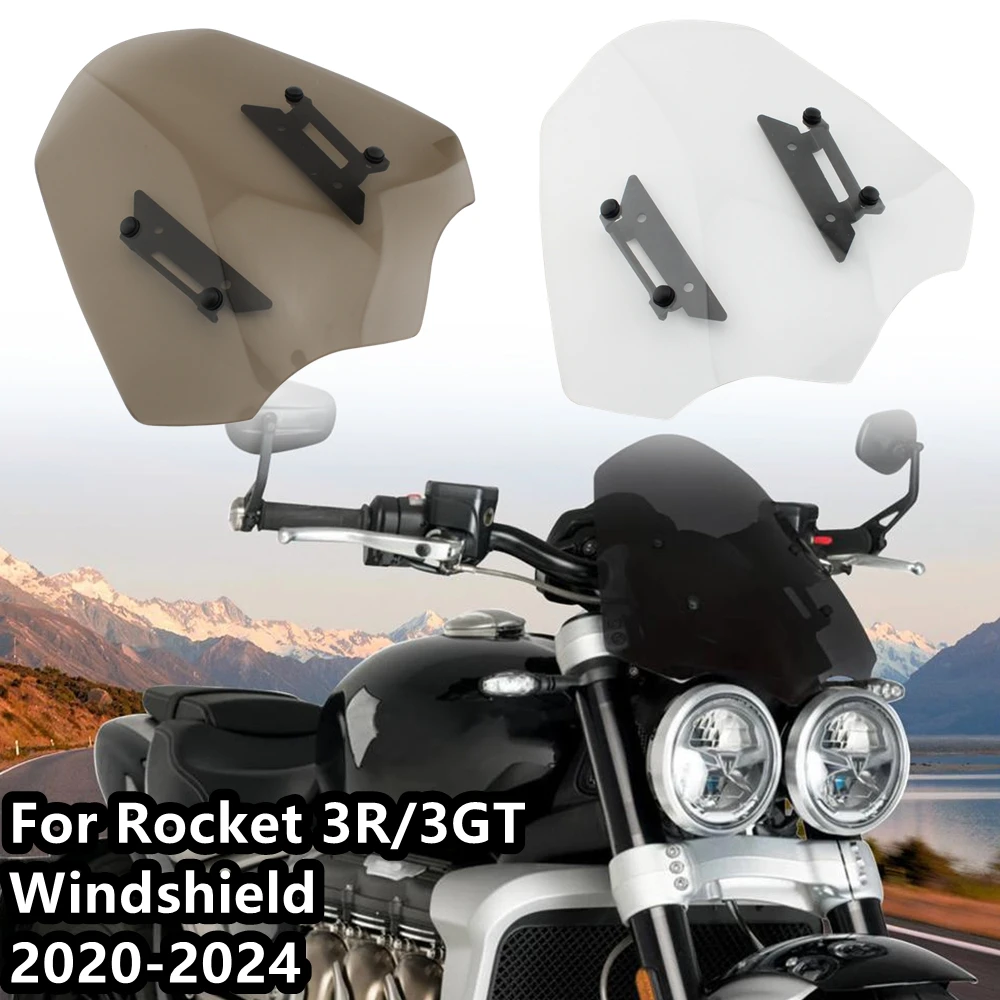 

Windshield Windscreen For Triumph Rocket 3R 2020-2025 Wind Deflector Shield Screen with Bracket Motorcycle Accessories
