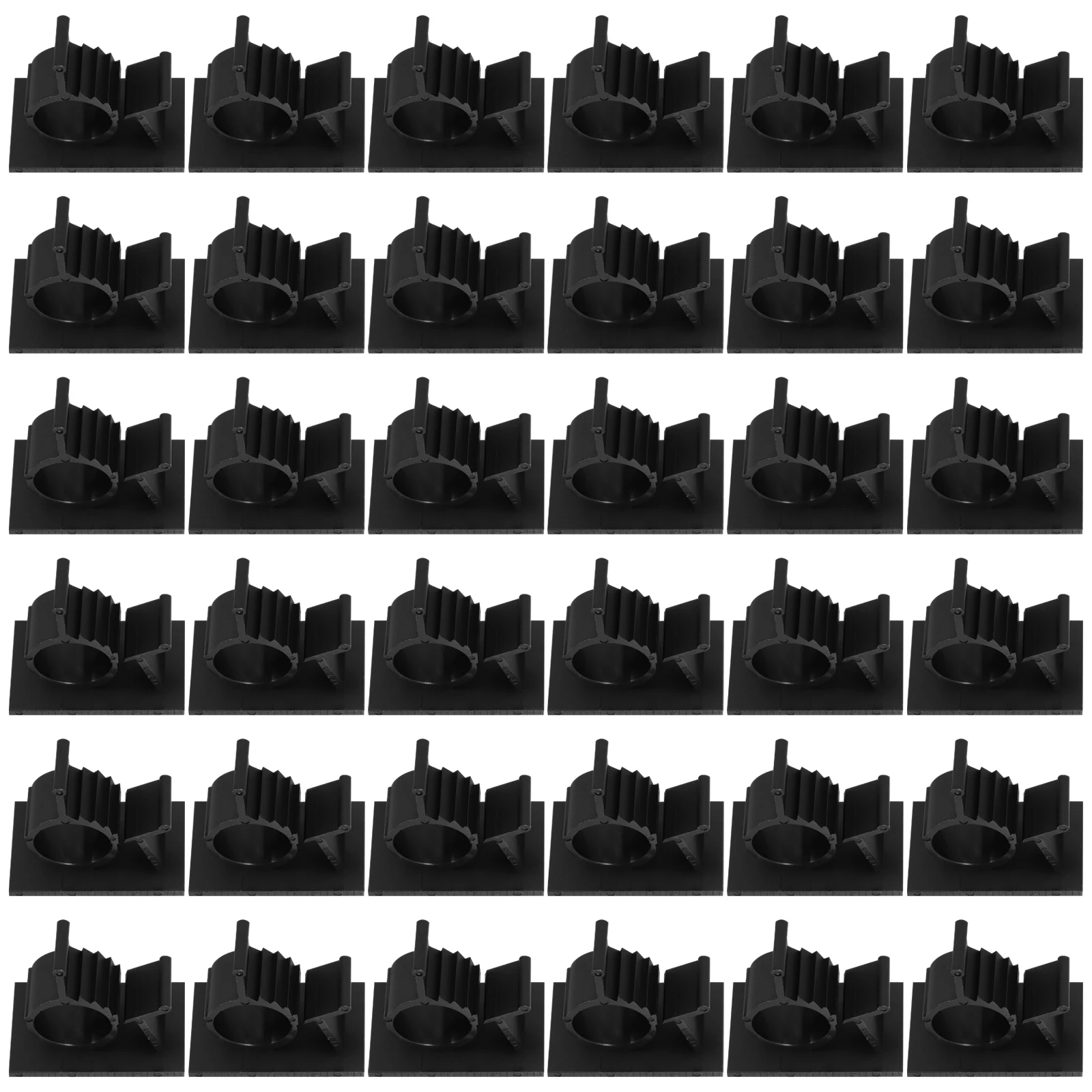 

100 Pcs Wire Management Clip Cable Clips Black Adjustable Clamps Assortment Kit