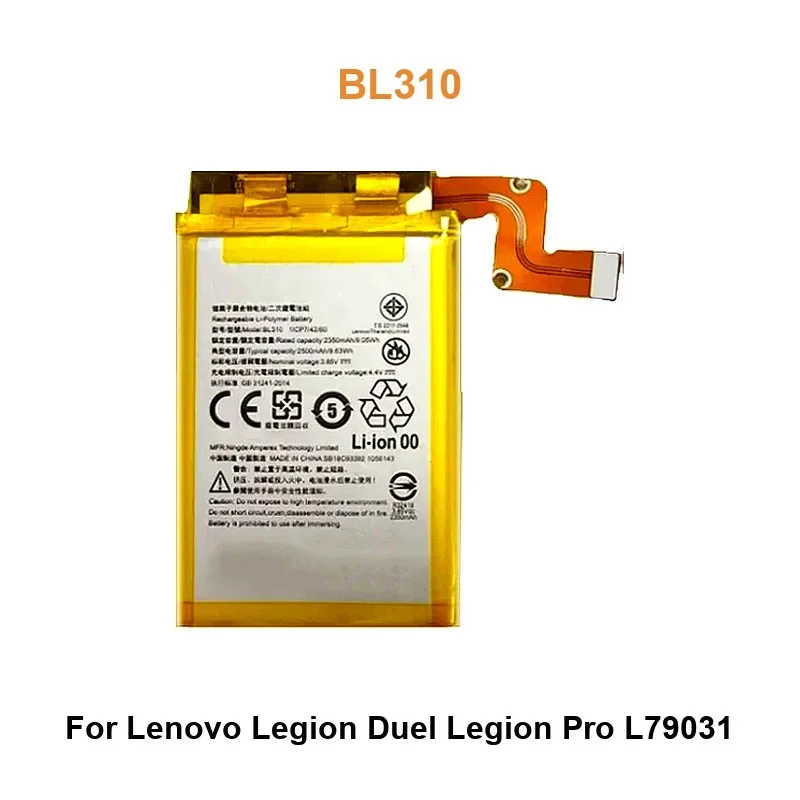 

Mobile Phone Battery For Lenovo Legion Duel Legion Pro L79031 BL310 2500mAh Real Capacity