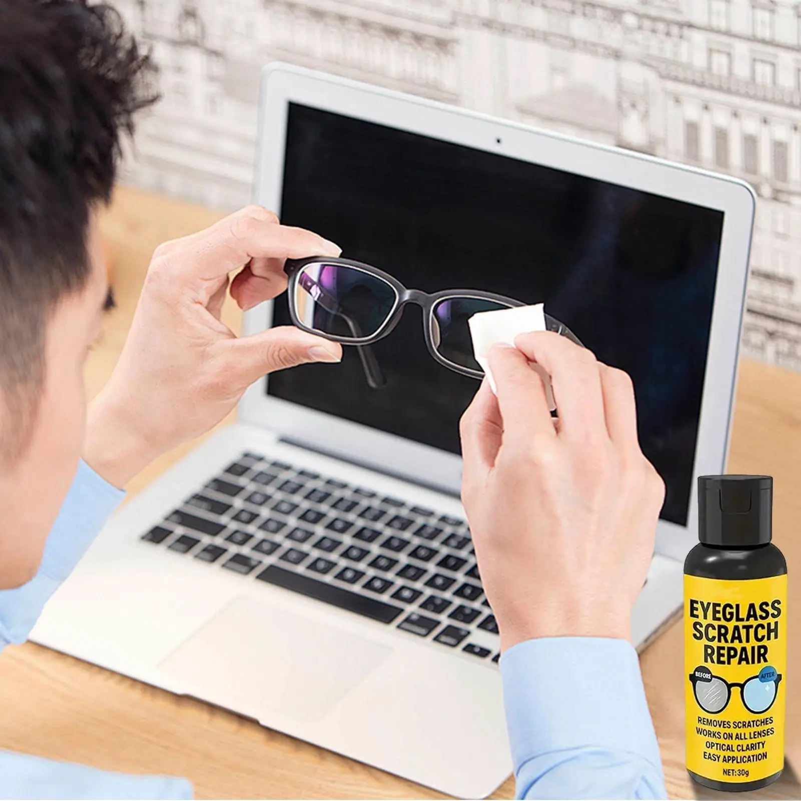 30g Scratch Remover For Eyeglasses Glasses Scratch Repair Agents Lens Cleaners Spray For Car Glass Glasses Watches Screens