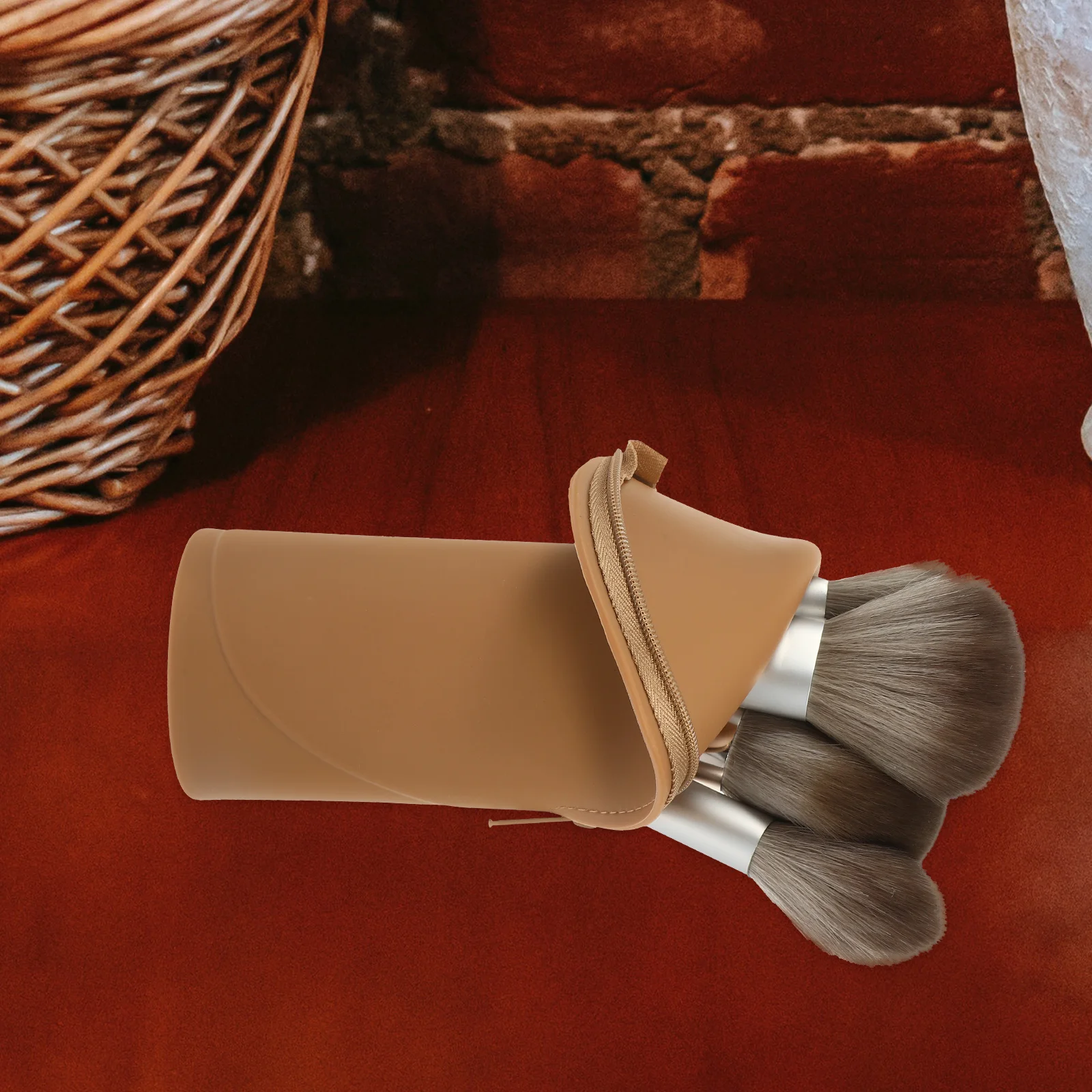 

Makeup Brush Storage Box Container Holder Travel Eyelash Bag Silica Gel Pouch For