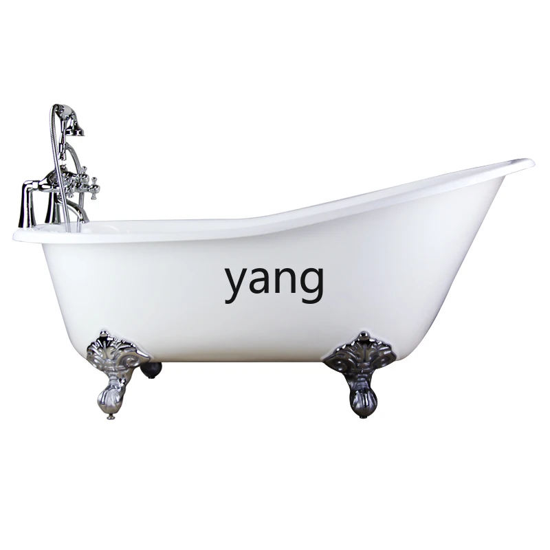 

LMM European freestanding cast iron ceramic American princess bathtub ordinary retro home