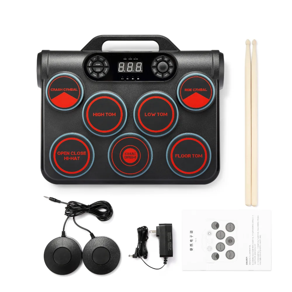 

Module Portable Folding Electronic Drum Set Multifunction Adults Electronic Drum Jazz Percussion Bateria Musical Drum Trigger