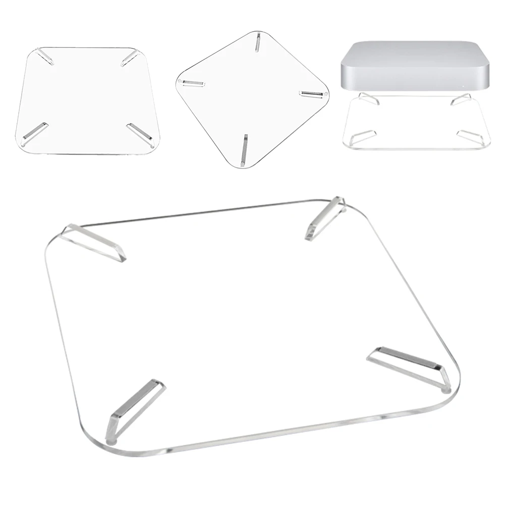 Acrylic Bracket Desktop Stand Anti-Slip Storage Rack Transparent for Mini 2010-2020 M1/M2 for Mini M2 Pro/ Mini 2023