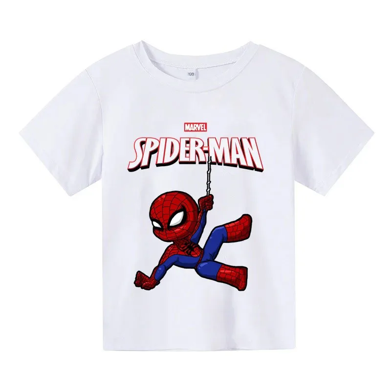 Marvel - Spider-Man Short Sleeve Boys Girls T-shirt Summer Print Cotton Kids Top Short Sleeve Kids Sports Short Sleeve