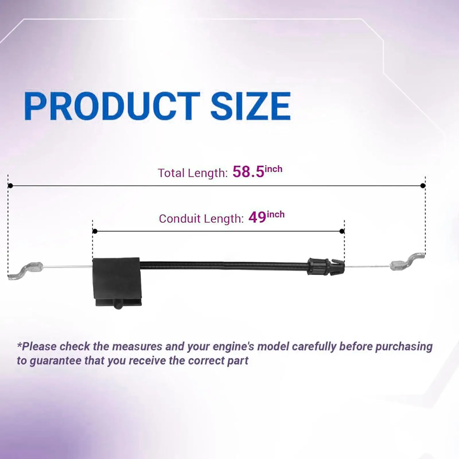 

Lawn Mower Brake Cable Easily Install High Performance Professional Spare Parts Replace 1048677 for 20995 20072 20016