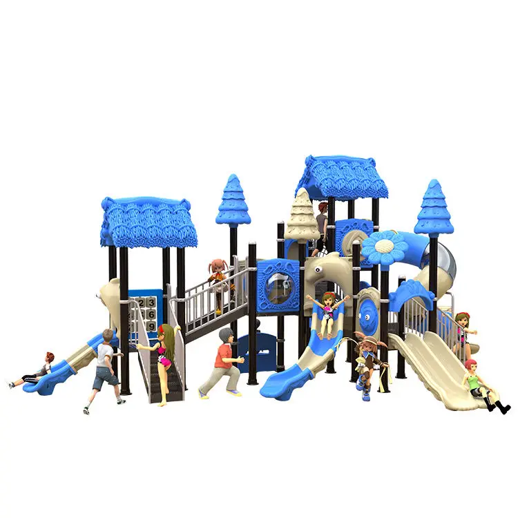 Factory Wholesale Kids Play Ground Plastic Slide Children Playing Equipment Amusement Park Facilities Kids Outdoor Playground