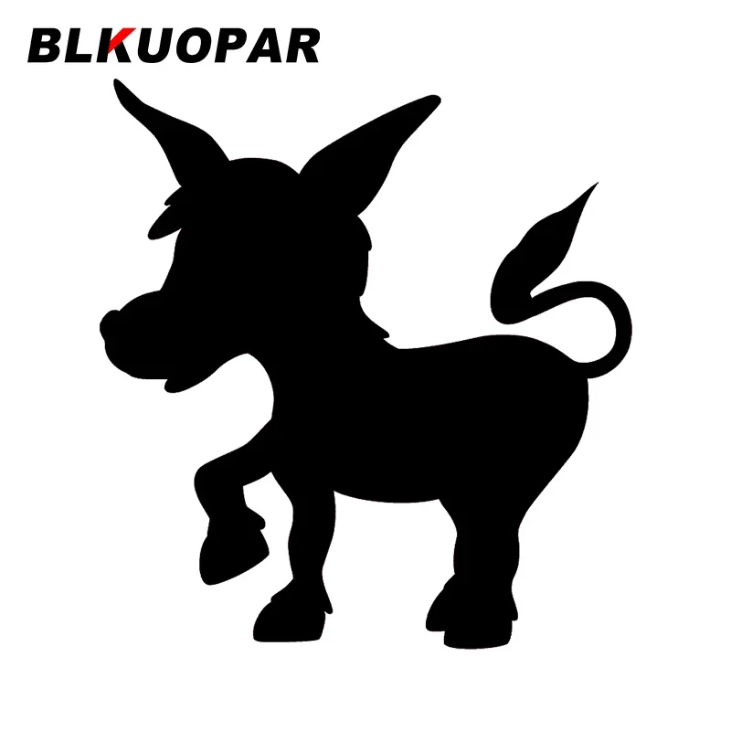 

BLKUOPAR For Cartoon Donkey Silhouette Car Stickers Waterproof Decals Personality Car Assessoires Campervan Sunscreen Decor