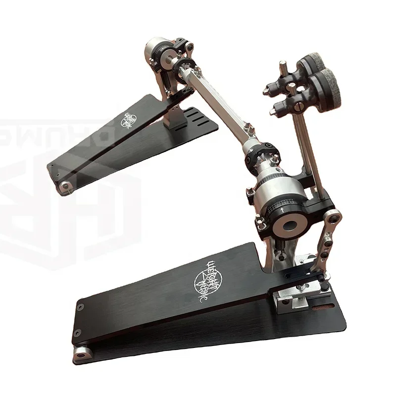 Long Board Speedy Direct Drive Shaft CNC Cutting Craft Jazz Pedal Aluminum Alloy Powerful Twin Pedal Kick Bass Drum Double Pedal