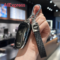 Key Fob Cover with Car Key Chain for Tesla Model Y Model S Model 3 Model X