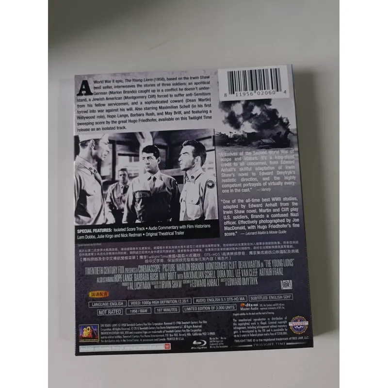 Blu-ray Disc The Young Lions Twil Classic Movie High Definition Video Collection
