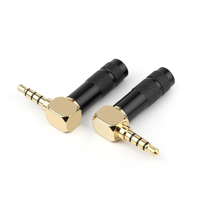 Jack 3,5 mm 90 Grad zum Löten 1/8 Zoll 3 4-poliger Kopfhörerstecker Audio-Anschluss rechtwinklig vergoldet 3,5 Unterhaltungselektronik – Detail 8