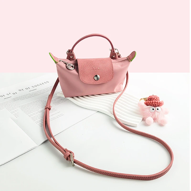 1 Set Bag Strap For Longchamp Mini Punch-free Genuine Leather Shoulder Strap Set Transformation Crossbody Strap mini Storage Bag