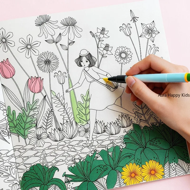 An Adult Meditation Decompression Graffiti Book, A Forest Style Rabbit Mandala Coloring Book, Containing 24 Different Patterns