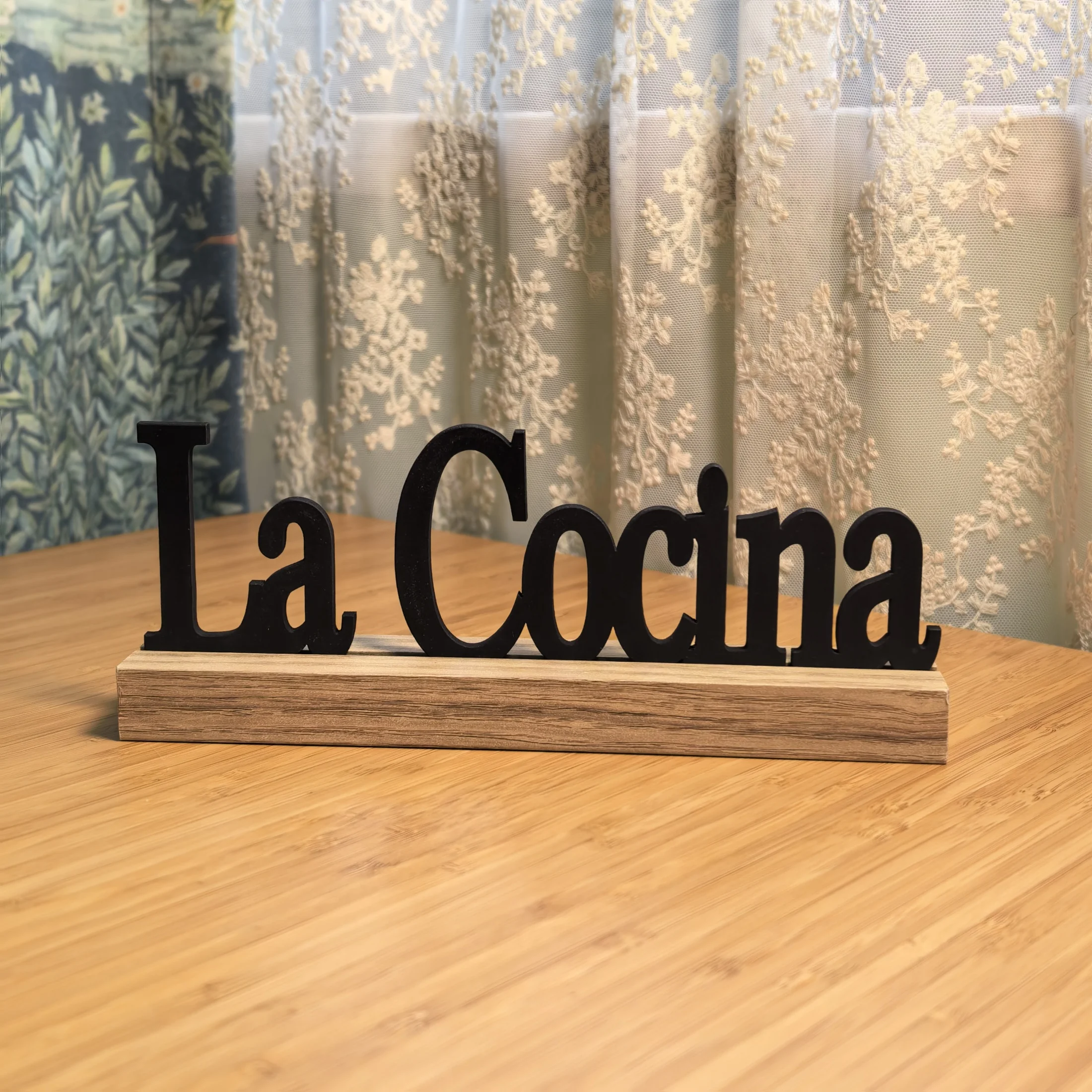 1pc Spanish Portuguese Inspirational Table Blessed Signs Wood Motivational Home Decorations Table Home Decor Centerpieces Faith