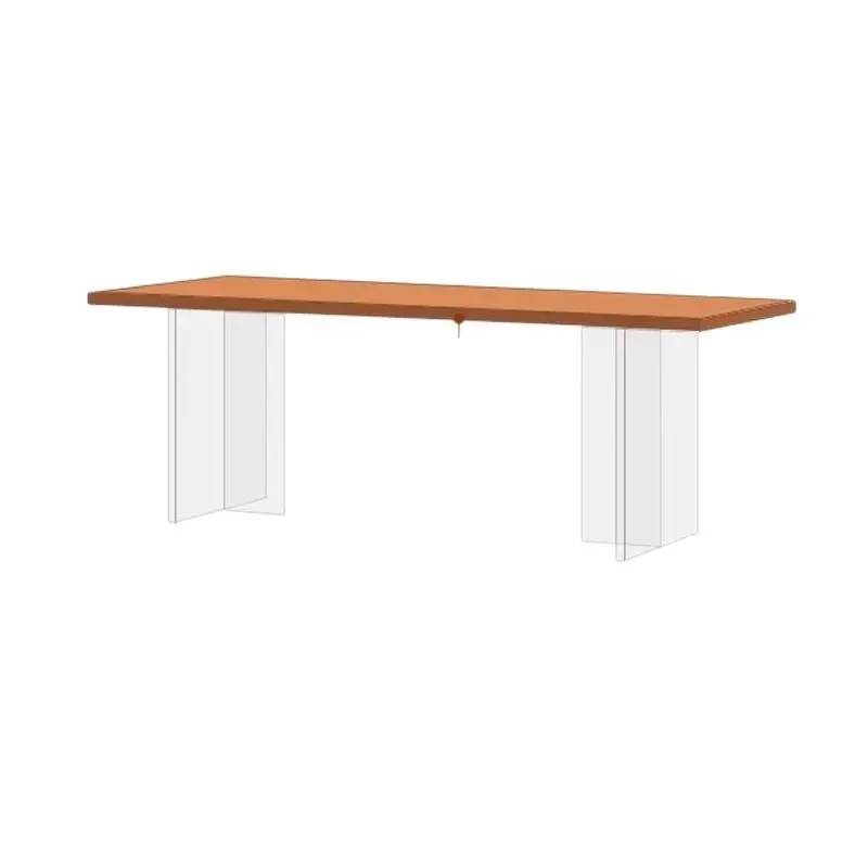 

Japanese-style cherry wood cream style Nordic rectangular solid wood large board table desk workbench