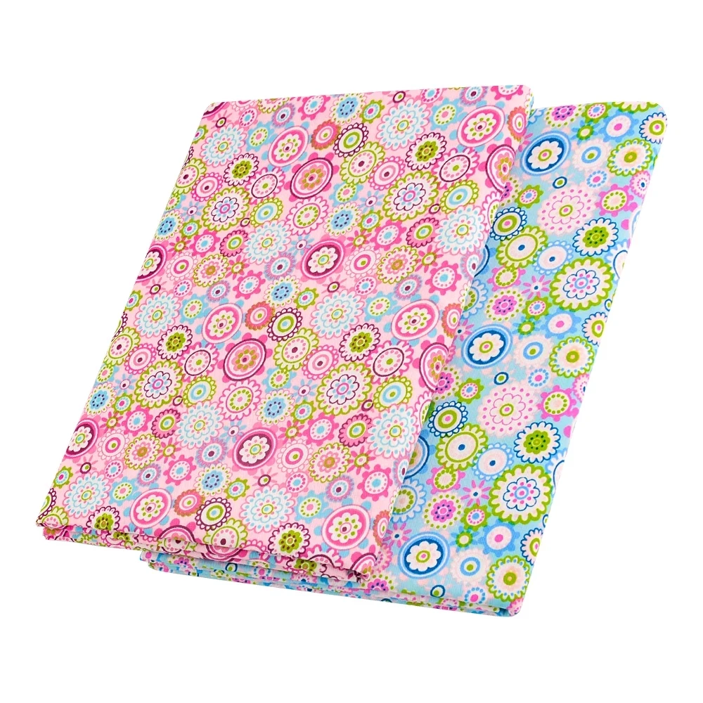 Telas de algodón estampadas de colores para costura DIY, telas acolchadas de retales precortadas de 40cm x 50cm, 2 unids/lote