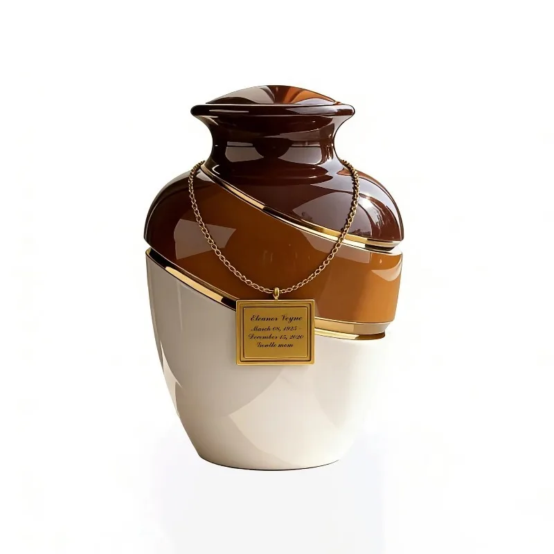 pet memorial Luxurious Durable European/American Style Metal Funeral Urn for Adults & Pet Human Remains Memorial Custom Engravab