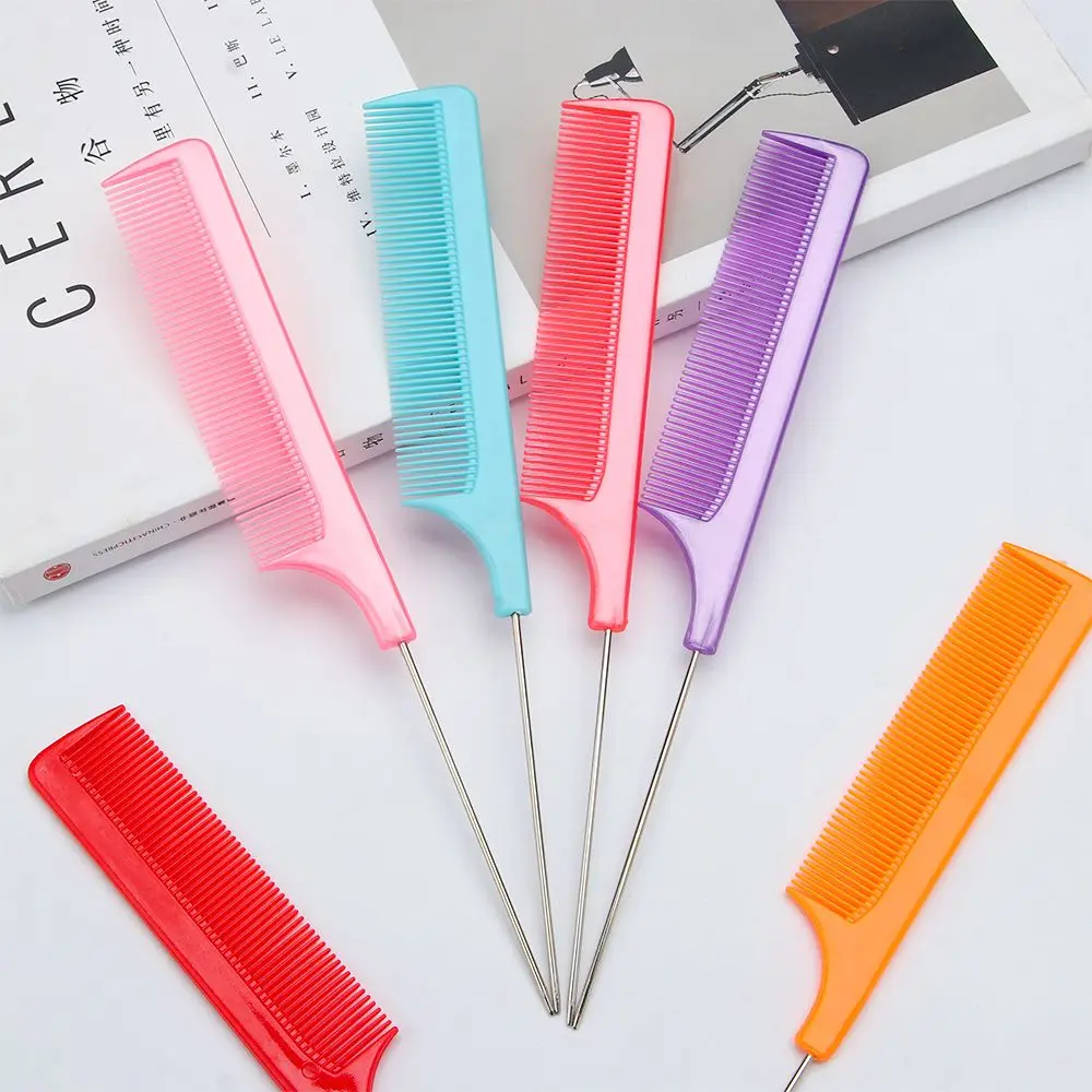 

Прямые парикмахерские инструменты для укладки с мелкими зубьями, расчески с булавкой, хвостовые расчески, щетка для волос