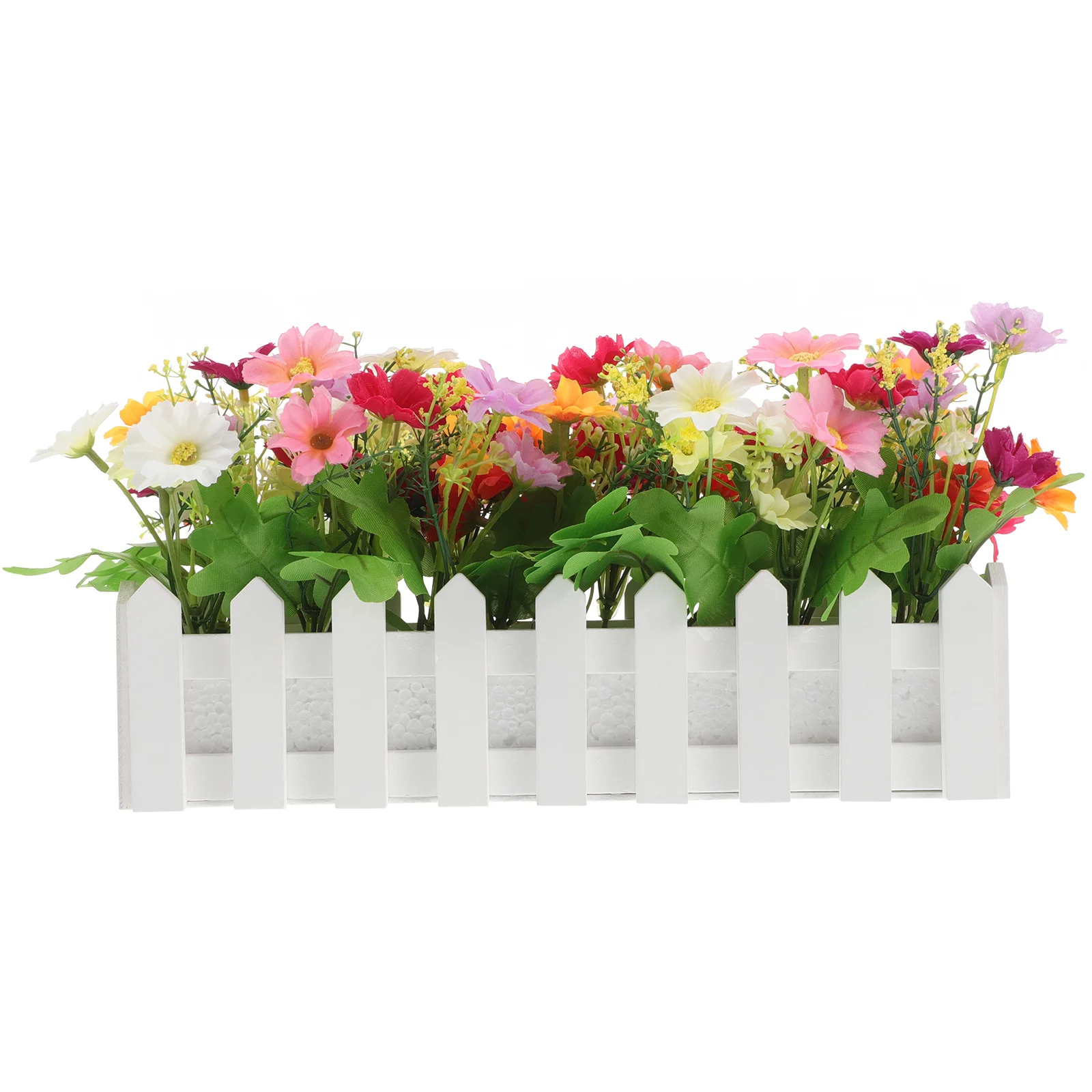 

Artificial Flower Fence Pots Lifelike Daisy Wildflowers For Outdoor Garden Home Wedding Decor Fake Plants Spring Summer