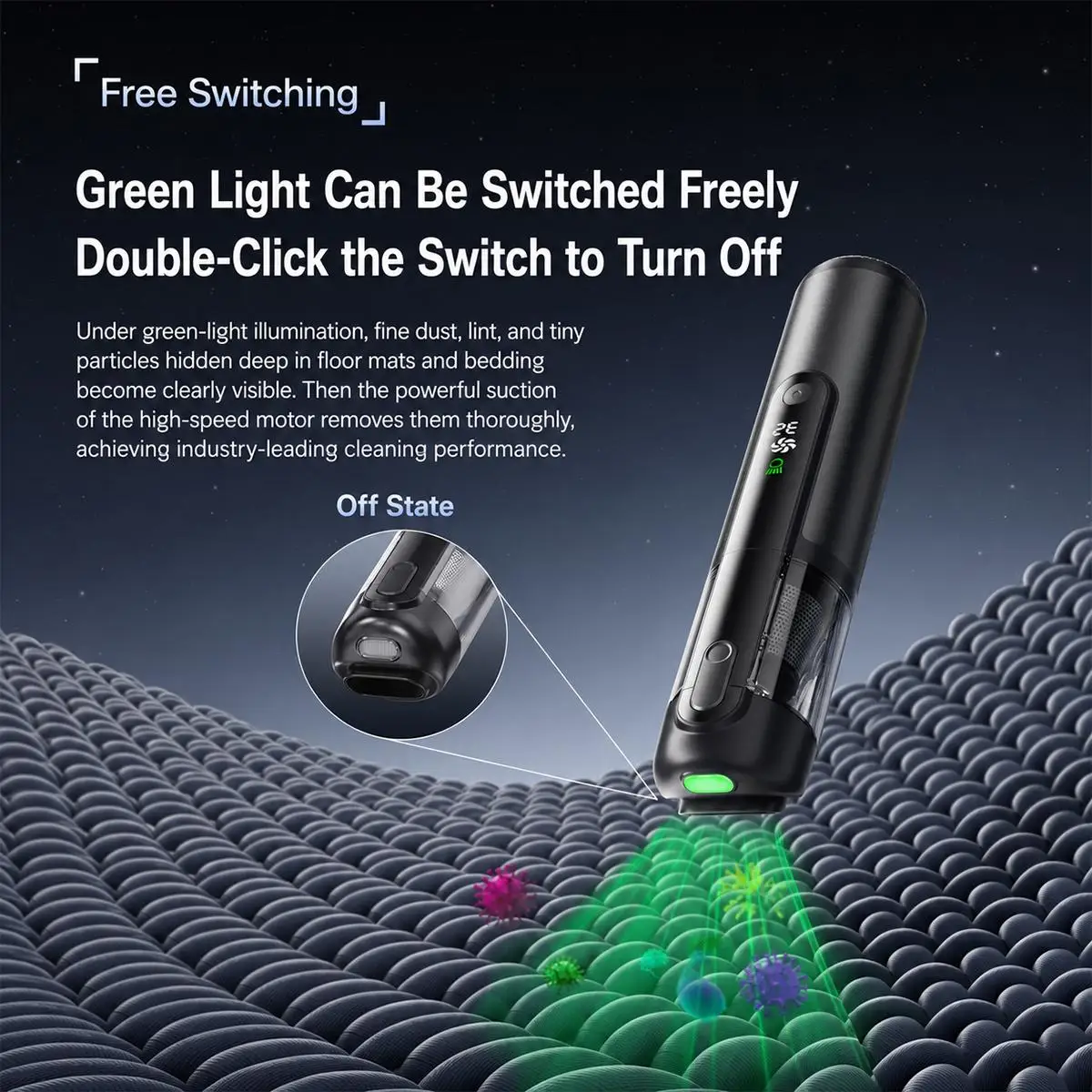 16000Pa Cordless Handheld Car Vacuum Cleaner