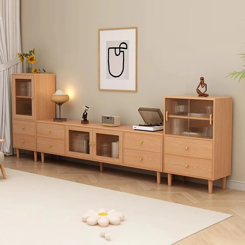 حامل تلفزيون جمالي فرنسي مع أدراج، حامل تلفزيون تجميل أنيق وحديث، أثاث غرفة المعيشة للتلفزيون في منتصف القرن #6