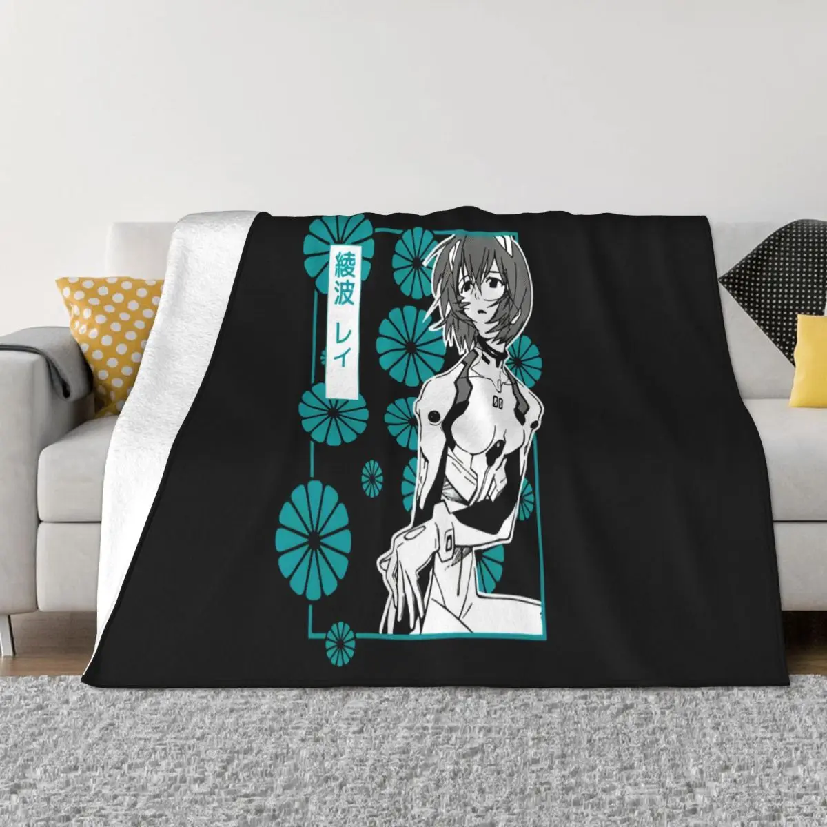 Rei Ayanami Graphic Womenmen 90S Style Hip Hop Fashion Aesthetic Harajuku Unisex Top Tees Men Throw Blanket