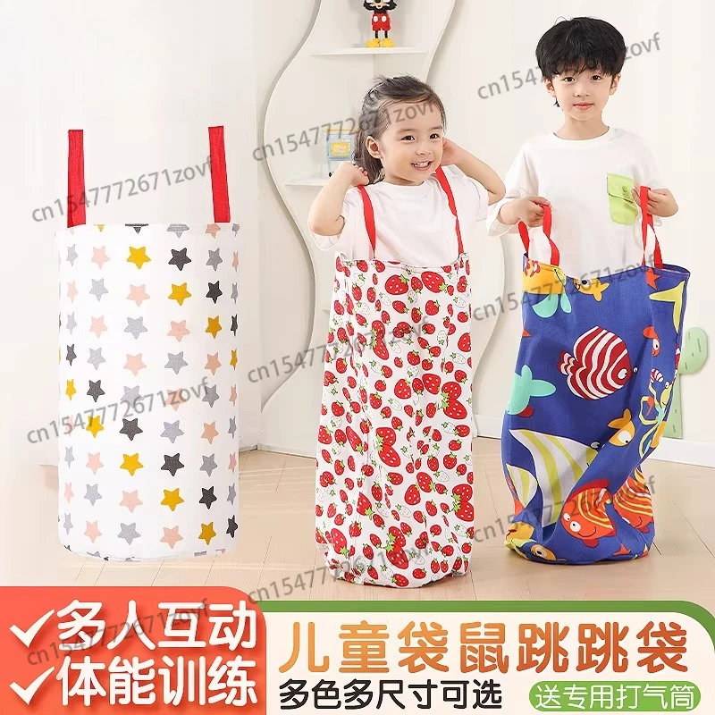 Thickened Kangaroo Jumping Bag Kindergarten Props Children's Jumping Bag Sports Equipment Cloth Bag Sensory Integration