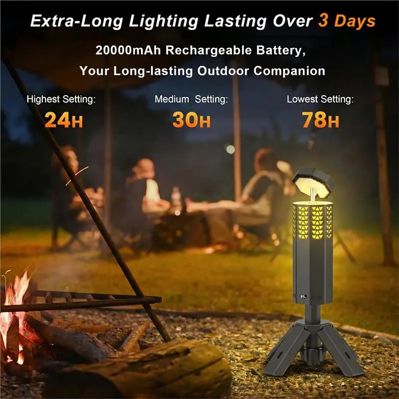 DTEN-Dimming Night Atmosphere Light Emergency Light Rechargeable Outdoor Fishing Lantern Rechargeable Outdoor Fishing Lantern