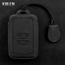 Leather Car Remote Card Key Case Cover Shell Fob For Renault Koleos Captur Megane Clio Scenic Talisman Arkana For Dacia Sandero