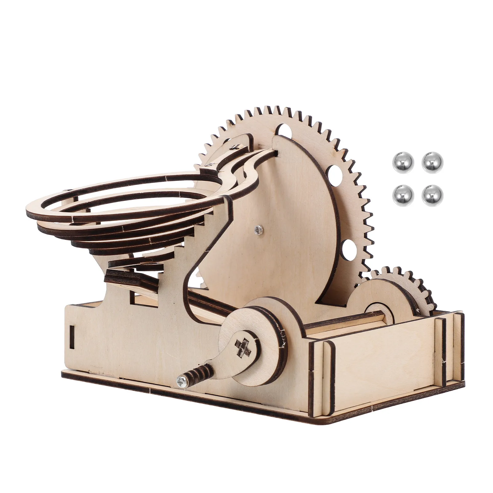 

1Set Wooden Run Puzzle Rolling Ball Maze Marble Track Creative Educational Beads Hand-Cranking Cognitive Plaything