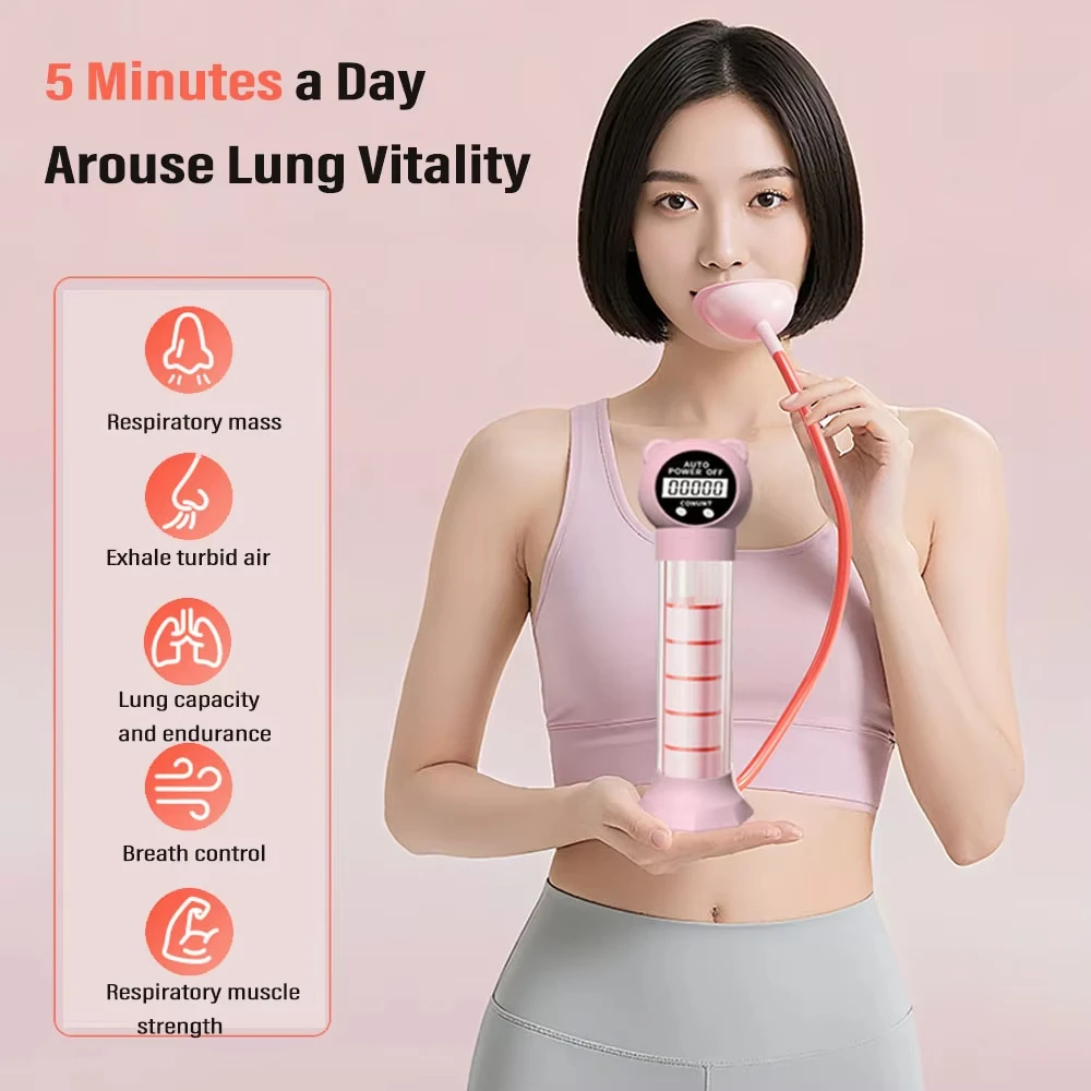 

Breathing Exercise Device Abdominal Muscle Trainer Deep Breathing Dumbbell Men Women Adults Lung Capacity Training Device