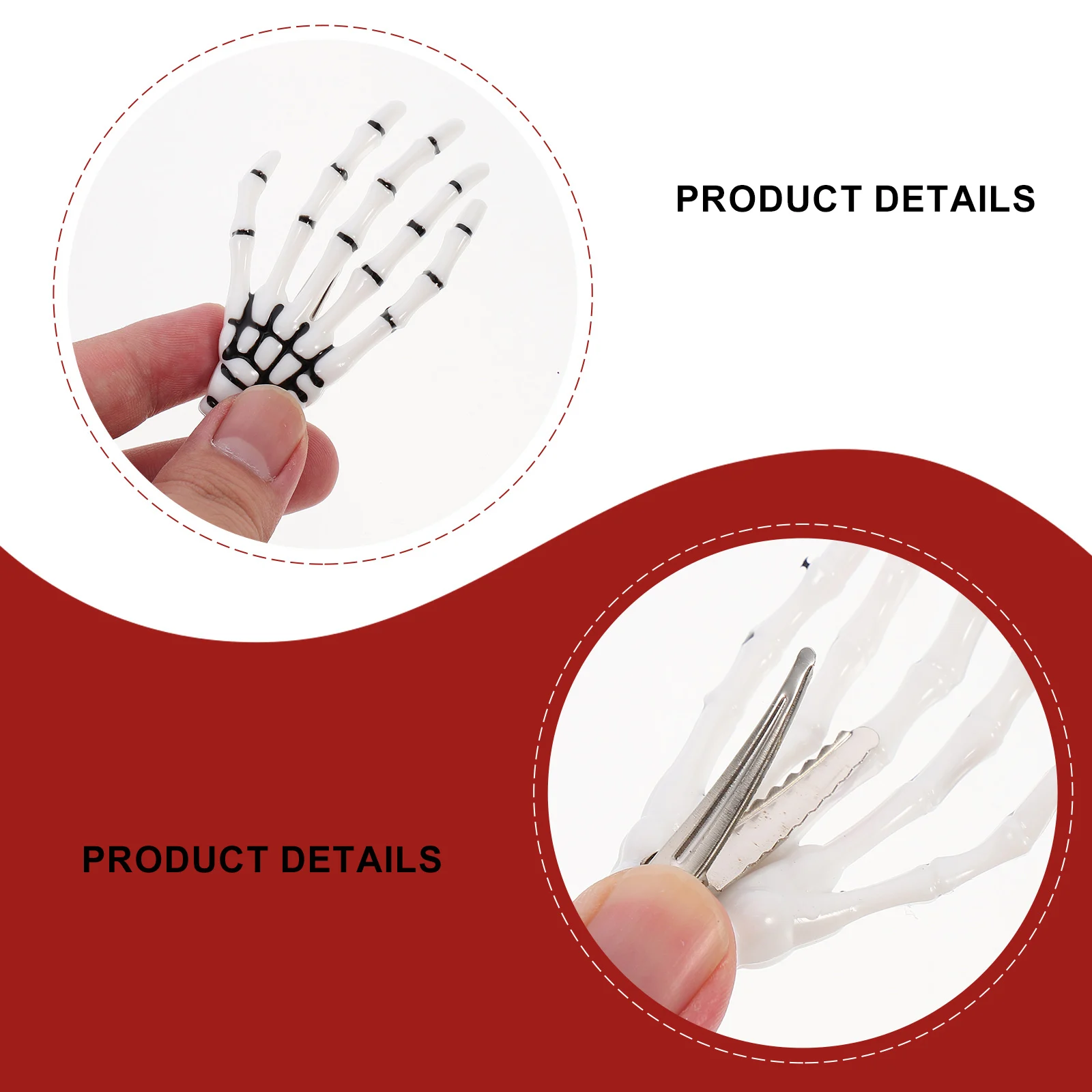 

6 Pcs Hairpin Bloody H Hairpin Eye Resin Halloween H Bone Barrette Accessories Easy Remove Fun Ages