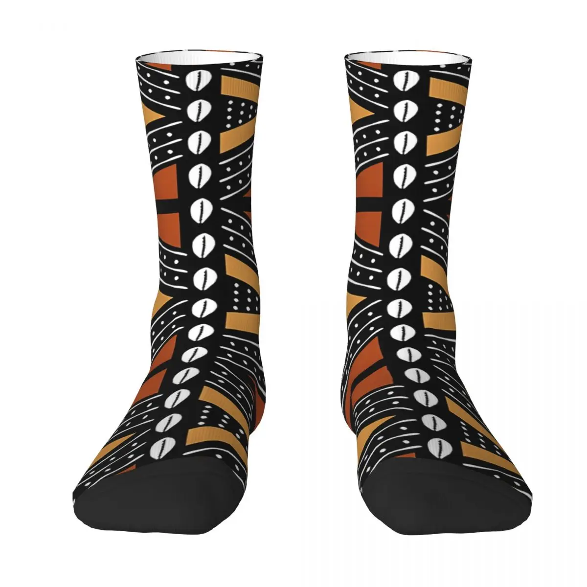 African Mud Cloth Abstract Fabric Kawaii Socks Gym Cartoon Pattern Socks