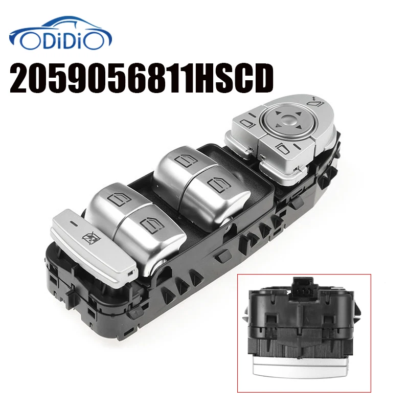 

ODiDiO 3 Pins Master Power Window Switch 2059056811HSCD 2059056811 For Mercedes Benz W205 S205 X253 C200 C300 C350 C63 AMG