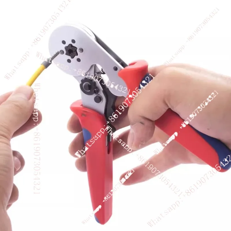 LXC self-adjusting E-type European tubular double-tube terminal crimping pliers crimping pliers cold pressing pliers hexagonal