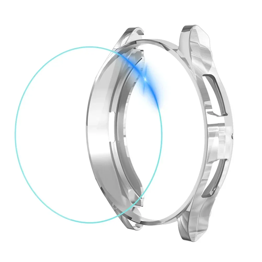Coque + verre pour Samsung Galaxy Watch 6 Classic, coque de protection d\'écran évidée en TPU souple, 43mm, 47mm