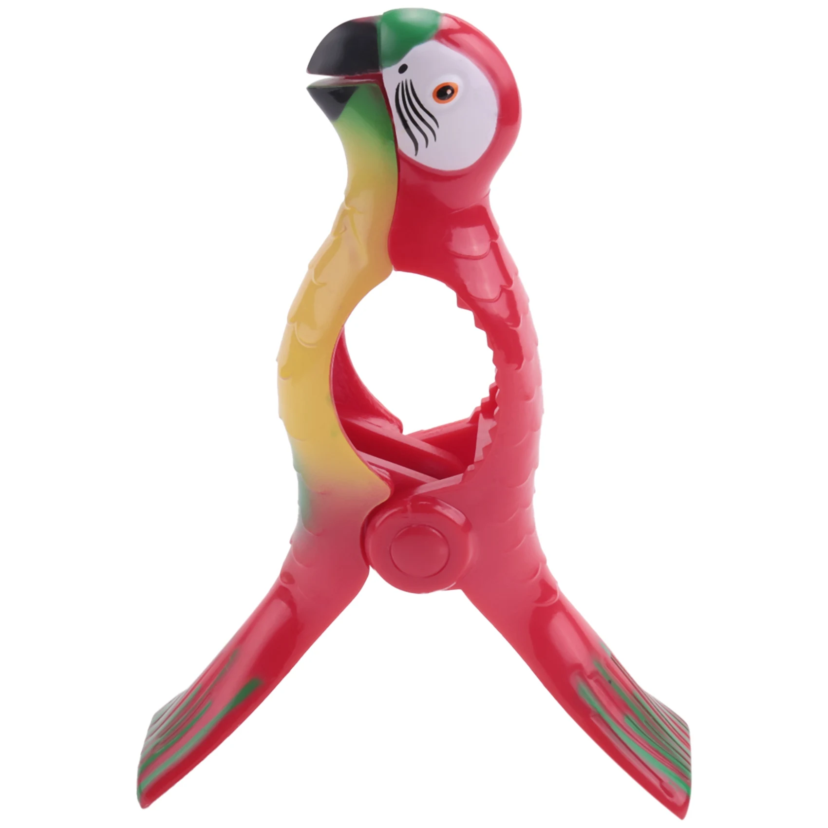 A36T-4Pcs Beach Towel Clips For Sun Loungers, Parrot Bird Towel Clips Large Windproof Clothes Hanging Peg Quilt Clamp Holder
