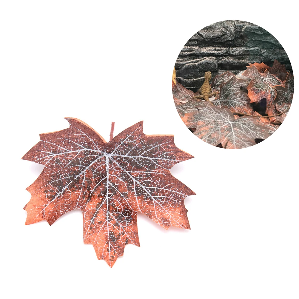 

12 Pcs Dead-leaf Lizard Landscape Reusable Pet Decor Reptile for Terrarium Crawl Habitat Litter Reptiles Enclosure Lizards Cage