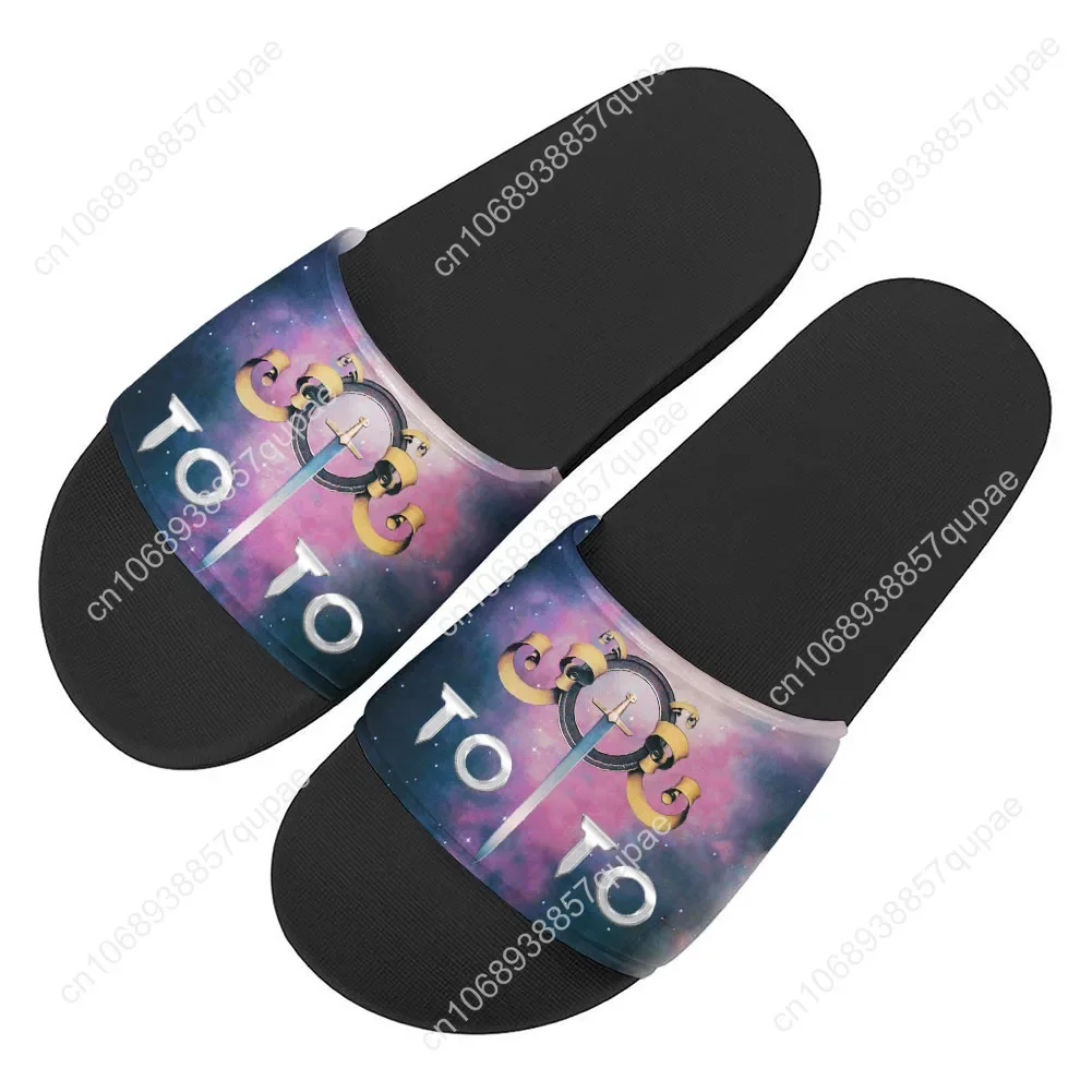 Toto Band Slippers Home Water Shoes Rock Music Singer Men Women Teenagers Beach Pool Sandals High Quality Custom Summer Slipper
