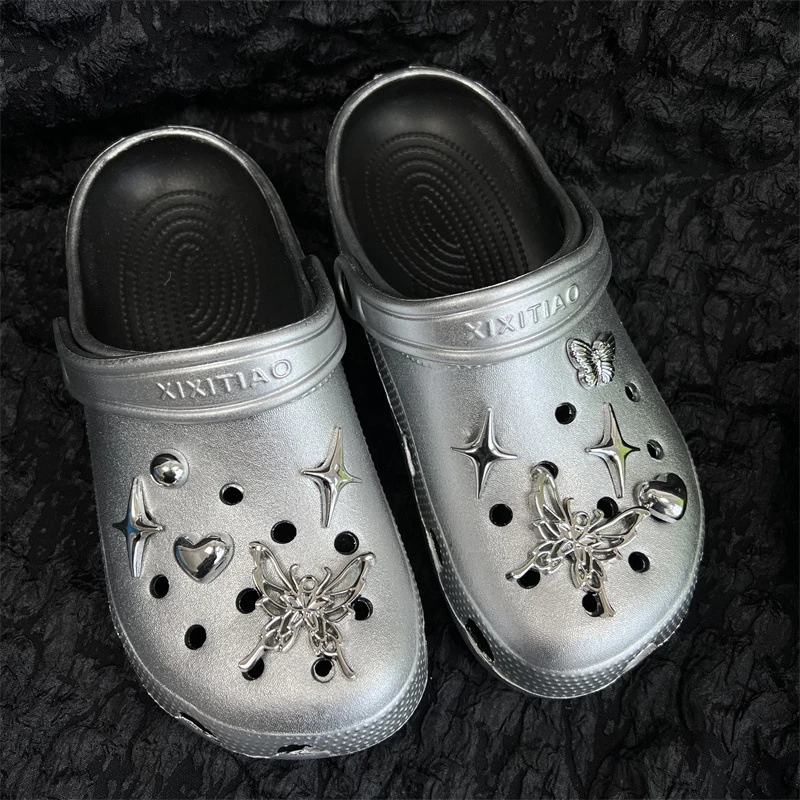 Butterfly Heart Detachable Shoes Chain Shoe Buckles Decor Ca